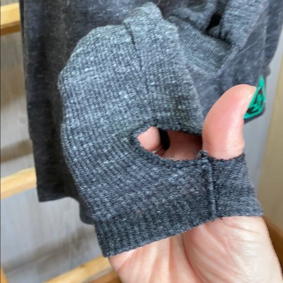 AM G Recycle Love Applique Open Cardigan Medium - Picture 4 of 8